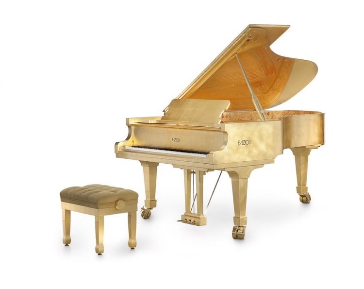 The 24K gold Fazioli piano